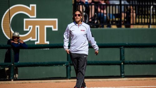 New Georgia Tech softball coach Aileen Morales came to Tech with Radford this past season, splitting two games. (Danny Karnik/GTAA)