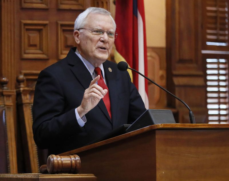 Gov. Nathan Deal outlined his agenda in his final State of the State speech before a joint session of the General Assembly in the House Chamber at the Capitol on Thursday, Jan. 11, 2018.   