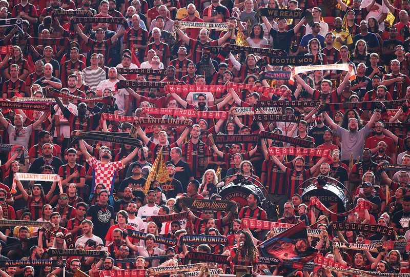 Just a part of the crowd of 72,243 that filled Mercedes-Benz Stadium when Atlanta United played Seattle earlier this month. (Curtis Compton/Atlanta Journal-Constitution/TNS)