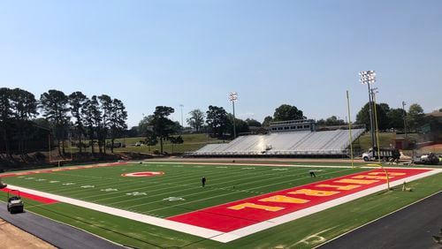 Billy Henderson Stadium at Clarke Central received a facelift that included new field turf.