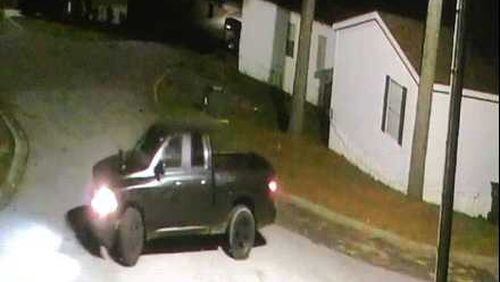 Cobb County cops say this truck was involved in the shooting of two homes in Mableton on Oct. 29, 2018.