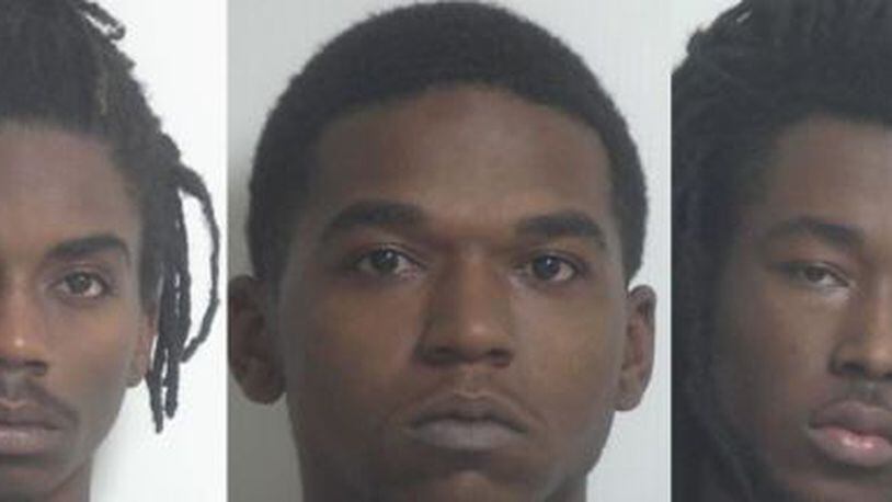 From left: Dequan Gunn, Quintadric Gunn and Dikembe Thomas face charges in a double murder, the GBI said. A fourth person was also arrested.