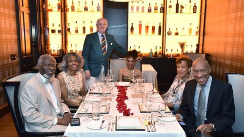 Lawrence and Marva Carter (from left), John and Vivian Ingersoll, and Lydia and Alvin Foster celebrate their 50th anniversary dinner at the Ritz-Carlton Atlanta on July 26, 2019. The couples married within a few weeks of one another in the summer of 1969 and met at Boston University. They’ve stayed close ever since. HYOSUB SHIN / HYOSUB.SHIN@AJC.COM