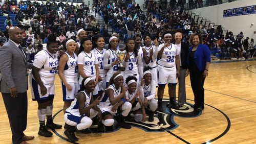 Newton’s girls defeated Cherokee 70-68 Thursday night to reach the semifinals for the first time since 1963. Newton’s boys also won, beating Wheeler. Newton is the only Class AAAAAAA school with both of its teams in the semifinals, which are Saturday at the Buford City Arena.