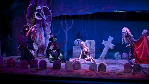 “Danse Macabre” is one of the spooky vignettes in “The Ghastly Dreadfuls,” playing Oct. 10-27 at the Center for Puppetry Arts. CONTRIBUTED BY THE CENTER FOR PUPPETRY ARTS