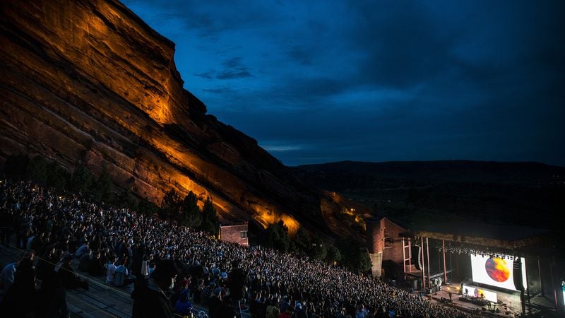 Fans listen as Phantogram/Tycho performs at the Red Rocks Amphitheatre on Monday, May 21, 2018 in Morrison, Colo. (Kent Nishimura/Los Angeles Times/TNS)