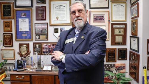 Rep. Pedro "Pete" Marin D-Duluth, poses for a photo in his office at Coverdell Legislative Office Building in Atlanta on Wednesday, Jan. 24, 2024. Marin, the longest serving Latino in legislature history is retiring after serving for 22 years. (Natrice Miller/Natrice.miller@ajc.com)