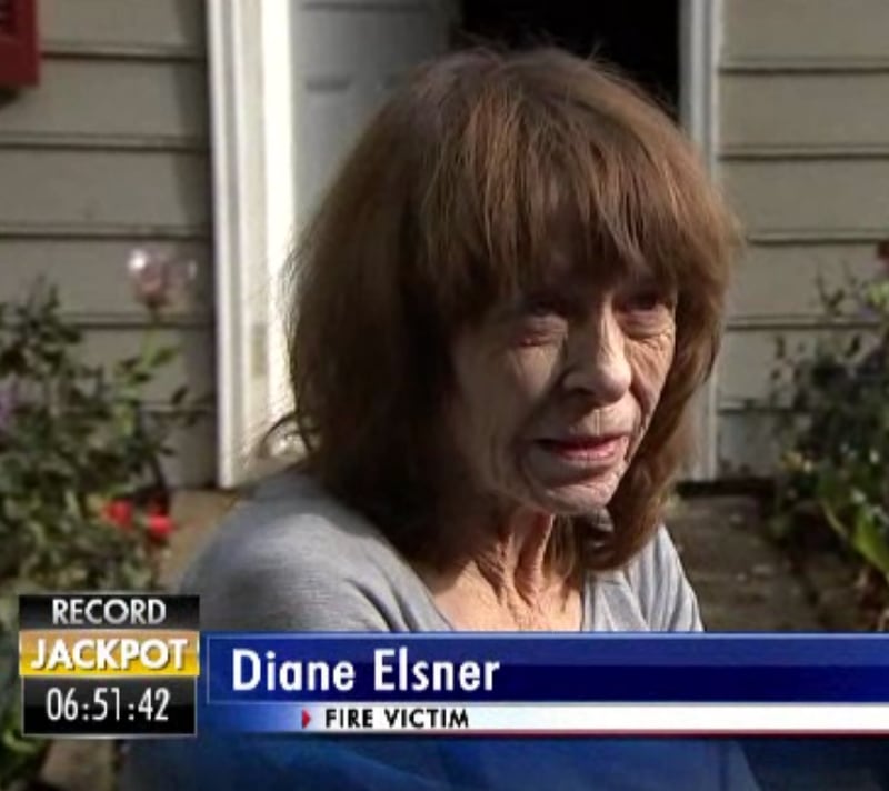 This is a screenshot of Diane Elsner speaking to Channel 2 Action News on Oct. 23 after the deadly fire. (Photo: Channel 2 Action News)