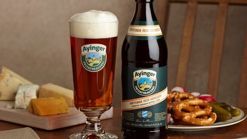 Ayinger Oktober Fest-Märzen is a full-bodied amber-gold lager that elegantly represents the classic Bavarian style. (Courtesy of Merchant du Vin)