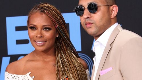 LOS ANGELES, CA - JUNE 25:  Eva Marcille (L) at the 2017 BET Awards at Microsoft Square on June 25, 2017 in Los Angeles, California.  (Photo by Maury Phillips/Getty Images)