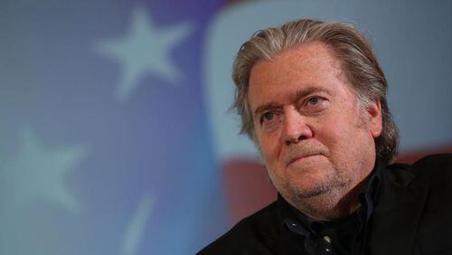 Former White House strategist Steve Bannon was confronted by a woman in a RIchmond, Virginia, bookstore.