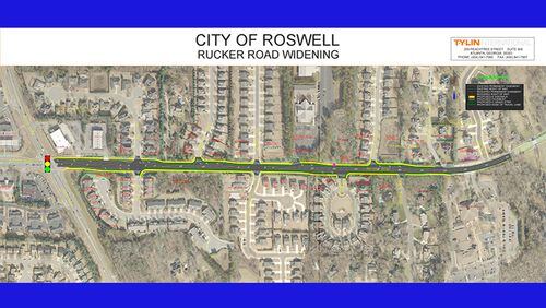 Roswell has a groundbreaking Thursday, Jan. 24, for its portion of improvements to Rucker Road, a joint project with Alpharetta. CITY OF ROSWELL