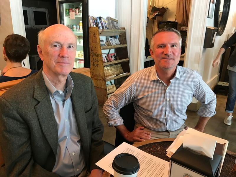  Former Home Depot Frank Blake came up with the idea of the podcast with Brad Shaw, who worked as his communications VP for more than seven years. CREDIT: Rodney Ho/rho@ajc.com