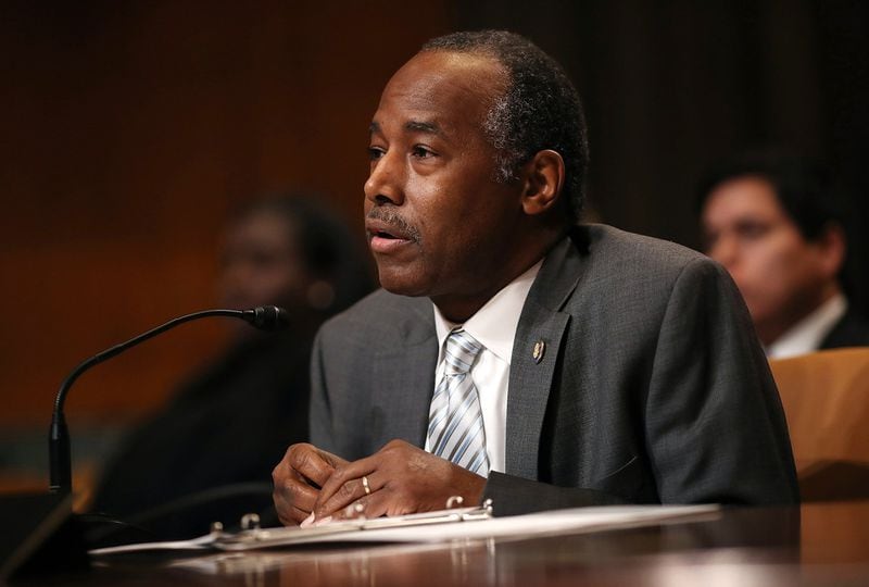 HUD Secretary Ben Carson testifies on Capitol Hill in Washington on April 18, 2018. (Photo by Win McNamee/Getty Images)