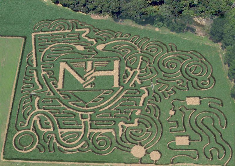 And overhead view of Uncle Shucks Corn Maze provided by the farm.