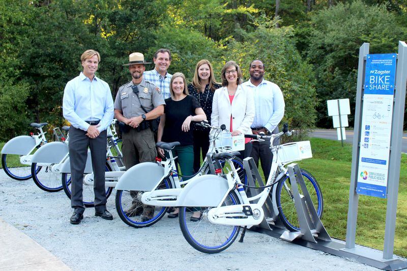 The Town Center CID has opened its sixth bike share station at Kennesaw Mountain National Battlefield Park.