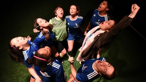 “The Wolves,” a soccer comedy boasting an all-female cast (and crew), continues through March 3 at Horizon Theatre. CONTRIBUTED BY GREG MOONEY