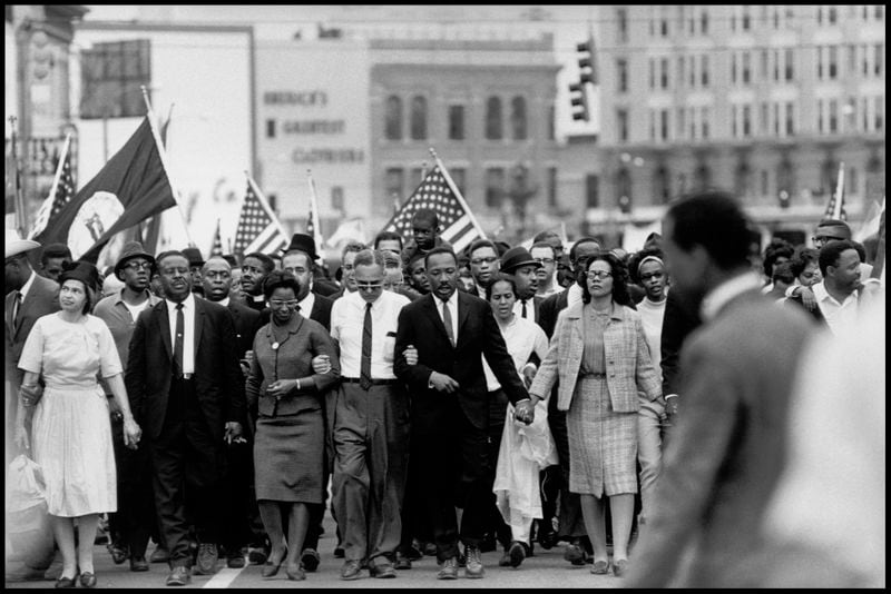  The Great Freedom March. Martin Luther King Jr. led a group of marchers from Selma to Montgomery to fight for black suffrage. Credit Bruce Davidson/Magnum Photos.