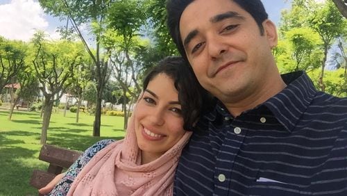 Newsha Tavakoli with her husband Mohamad Esnaashari. They married in May 2016, but have been kept apart by the Muslim travel ban affecting several countries, including Iran. CONTRIBUTED