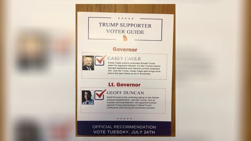 Misleading campaign mailers funded by a dark-money group were distributed shortly before the runoff election last month. Courtesy photo.