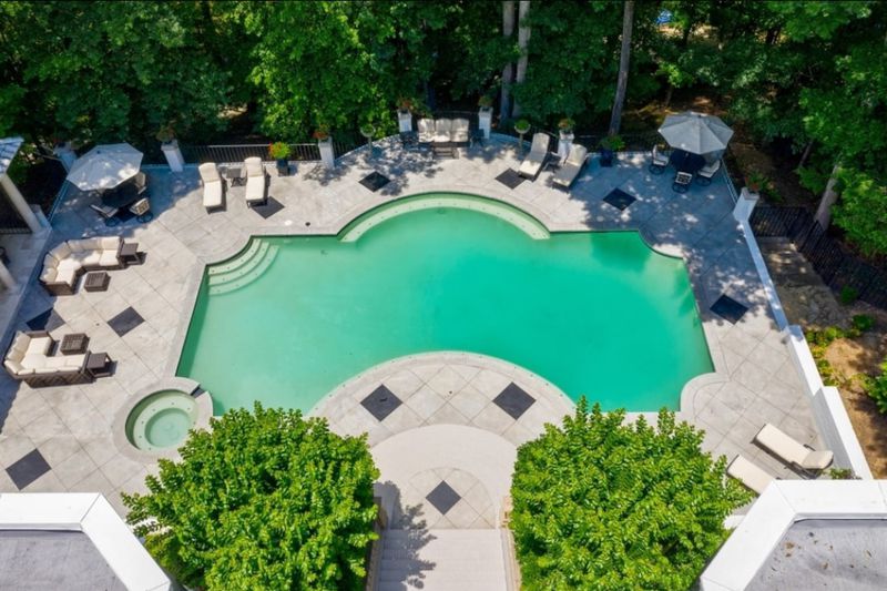 A massive pool in the backyard.