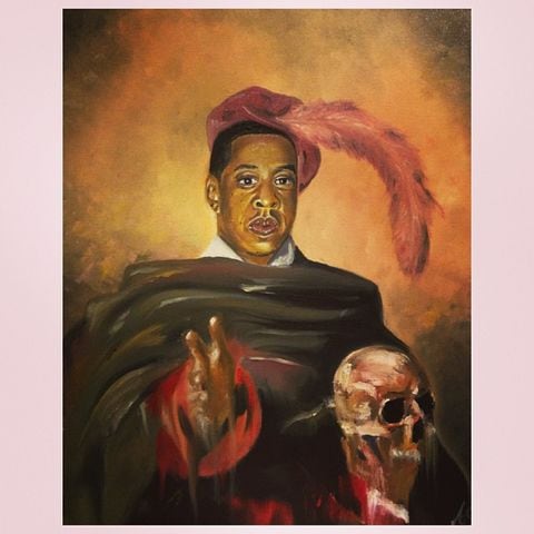 "Jigga With a Hat," a portrait of Jay-Z
