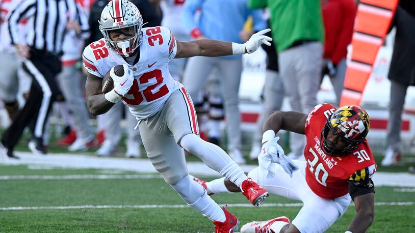 Ohio State's TreVeyon Henderson likely will suit up against Georgia in the Peach Bowl. (Greg Fiume/TNS)