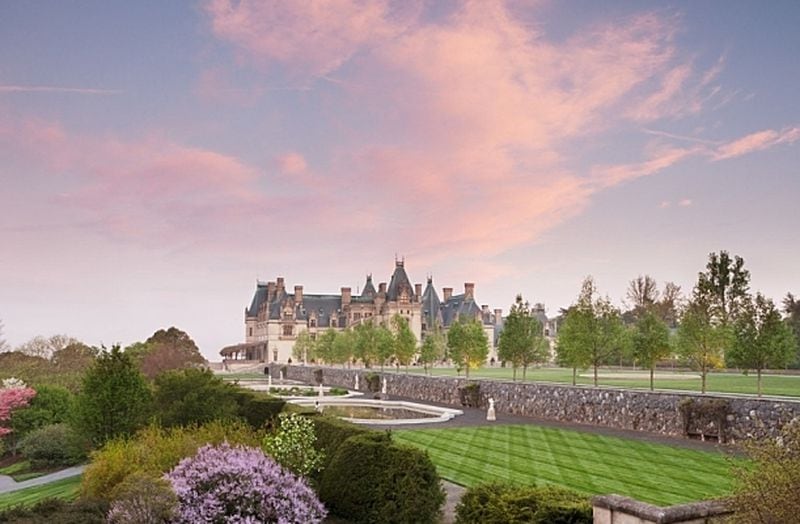 The Biltmore has six gardens on its property, one of which is the Italian Garden, pictured above.