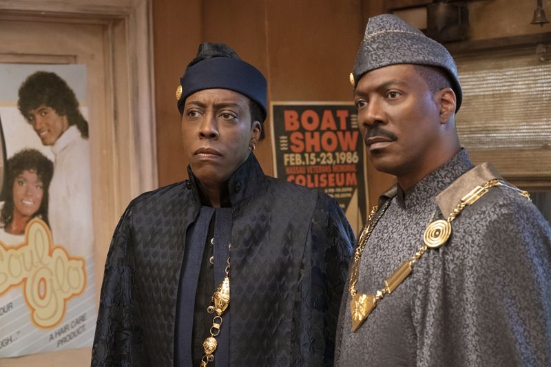Arsenio Hall (left) and Eddie Murphy star in "Coming 2 America" out March 5 on Amazon Prime. 
Courtesy of Amazon Studios