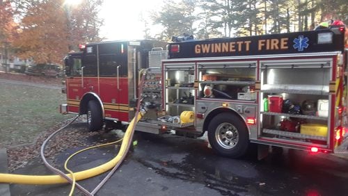 A Lawrenceville home was "heavily damaged" by a Wednesday afternoon fire.