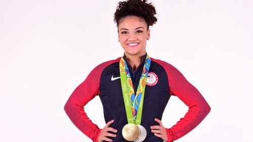 Gymnast and Olympic gold medalist Laurie Hernandez. Photo by Harry How. Copyright Getty Images.