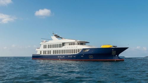 Ecoventura’s luxurious Relais & Chateaux vessel, the Origin, will offer two yoga-themed expeditions through the Galapagos this fall. CONTRIBUTED BY ECOVENTURA
