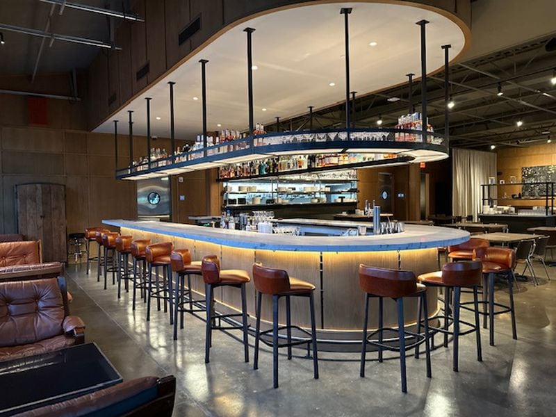 You can grab a seat at the U-shaped bar at Southern National and order one of the restaurant's well-executed cocktails. Courtesy of Rebecca Carmen