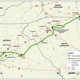 A proposed high-speed rail from Atlanta to Charlotte, North Carolina, is one of three Georgia projects that will receive $500,000 in planning money from the Biden administration. But no timetable has been identified for construction. (Courtesy of Georgia Department of Transportation)