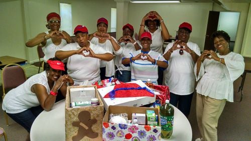 Red Hat Society 3-L chapter  held a service day to give back to the school clinics to ensure nurses have plenty of supplies to keep children safe and healthy. Contributed by Red Hat Society.