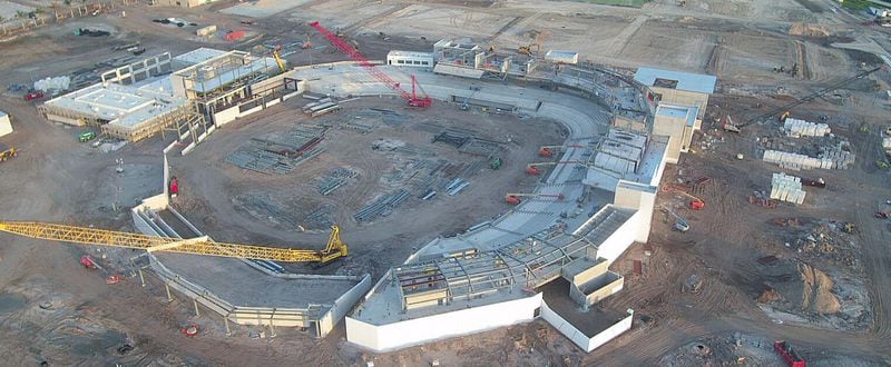 Atlanta Braves' North Port, Fla., stadium under construction in July 2018.
