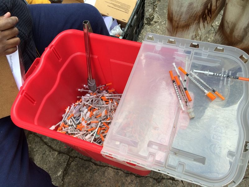 A needle exchange in the Bluff aimed at trying to keep heroin addicts healthy. (AJC 2014 file photo)