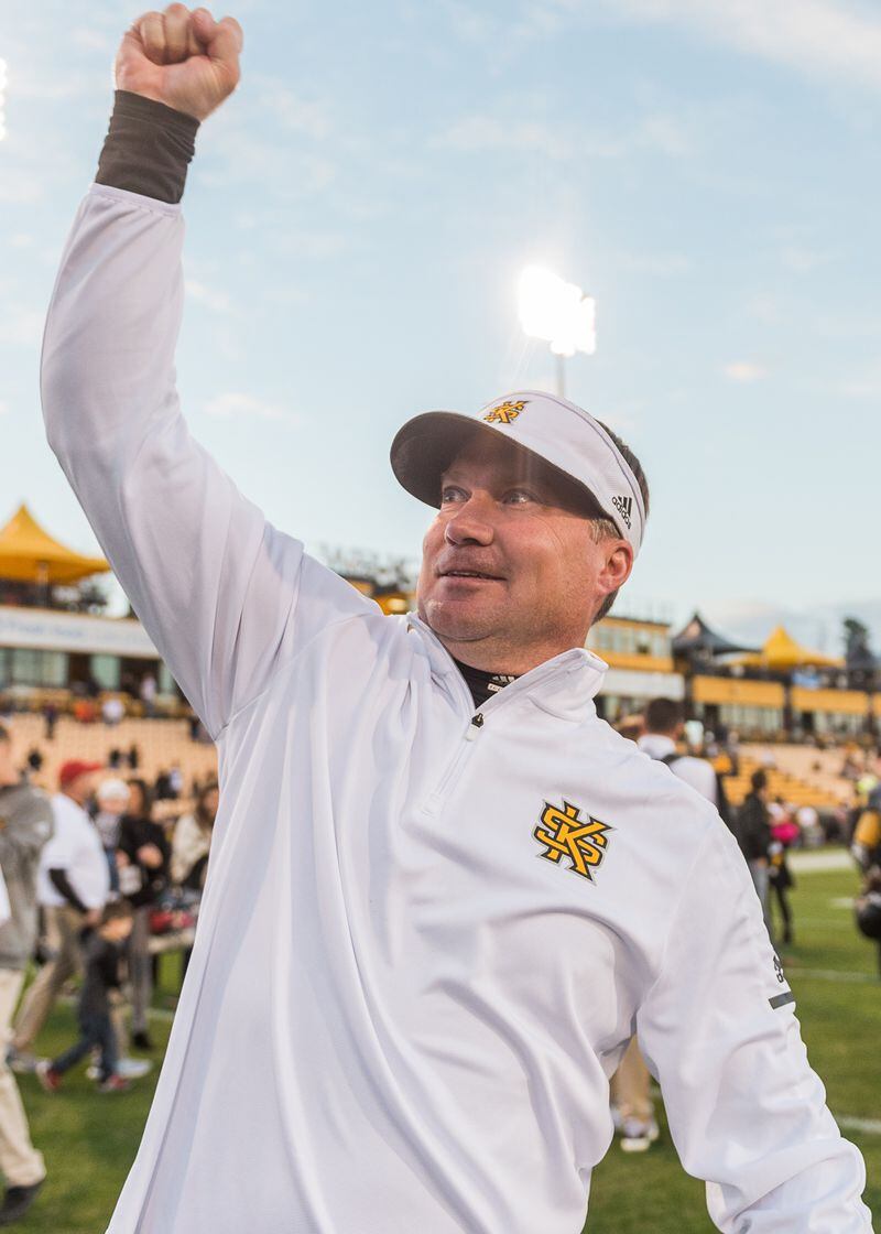 Kennesaw State coach Brian Bohannon has had a lot to celebrate this season.