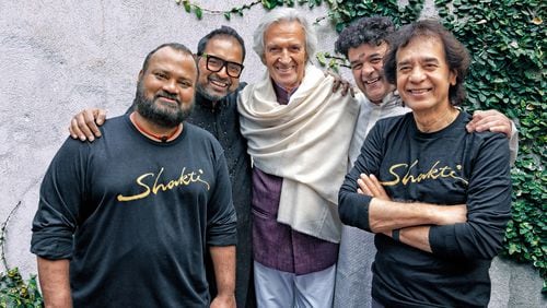 Led by legendary guitarist John McLaughlin, the east/west fusion ensemble Shakti is touring the U.S. again for the first time since 2014. They will be at the Cobb Energy Performing Arts Center on Aug. 25. Photo: Shakti