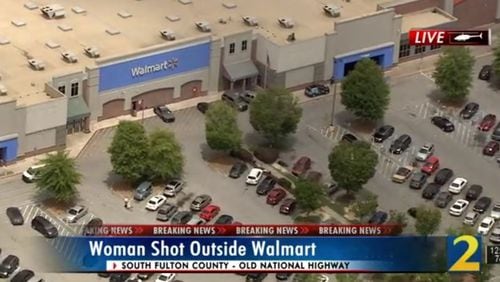 The Walmart on Old National Highway was closed Tuesday after a shooting suspect was arrested inside the store, police said.
