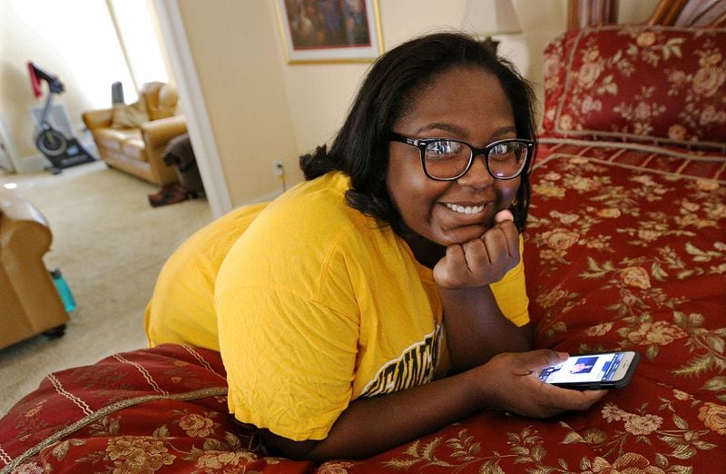 Delanie Mason, 18, at her family home on Wednesday, July 26, 2017, in Dacula. Delanie has decided to go to KSU rather than a HBCU. (Curtis Compton/ccompton@ajc.com)