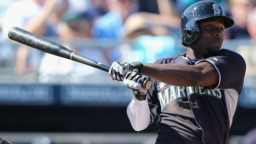 Xavier Avery of the Seattle Mariners bats against the Colorado Rockies during the spring training game at Peoria Stadium on March 3, 2014 in Peoria, Arizona. (Photo by Christian Petersen/Getty Images)