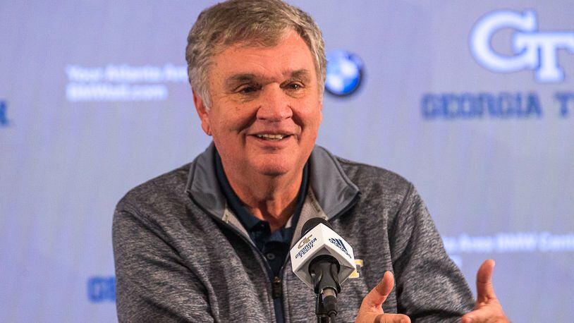 During his Thursday press conference, Paul Johnson looks quite at ease with his decision to leave Georgia Tech after 11 seasons.