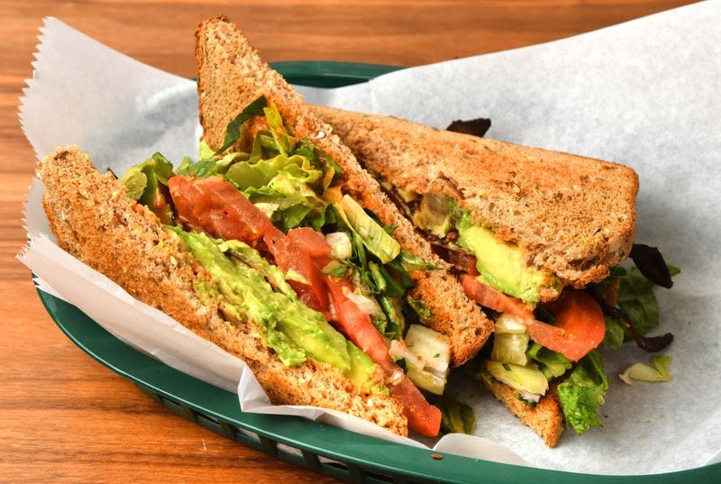 At Papi Ali's, the MBLTA is a mushroom bacon, lettuce, tomato and avocado sandwich with chipotle crema. (Chris Hunt for The Atlanta Journal-Constitution)