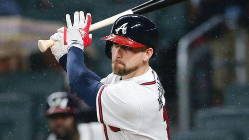 This sixth-inning single was the fourth of Ender Inciarte’s career-high five hits Monday in the Braves’ 5-2 win against the Pirates. (AP photo)