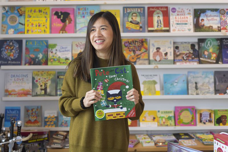 Trang Tran, owner of Hello Rainbow toy store, is seen in her Duluth store Tuesday, Dec. 7 , 2021. (Daniel Varnado/ For the Atlanta Journal-Constitution)