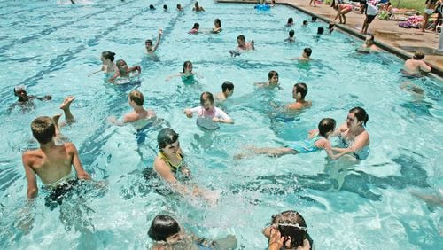 Wills Park Pool in Alpharetta is a popular destination in the summer.