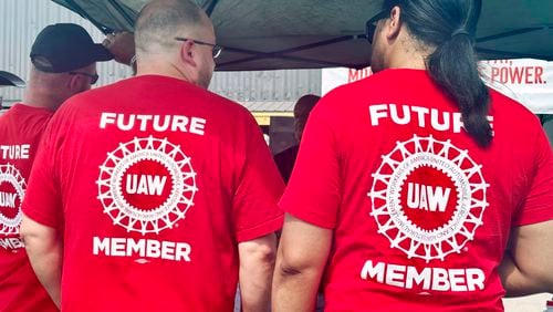 United Auto Workers union supporters attend a rally May 4 in Birmingham. Workers this week voted to reject unionization at two Mercedes-Benz factories near Tuscaloosa, Ala. (AP Photo/Kim Chandler, File)