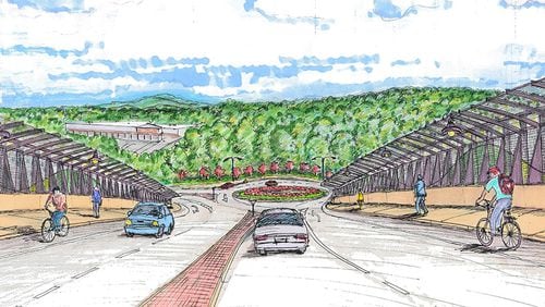 The South Barrett Reliever Phase III will receive $15 million from the Georgia Department of Transportation - the largest single contribution to the Town Center Community Improvement District (CID) since its founding in 1997. (Rendering by Town Center CID)