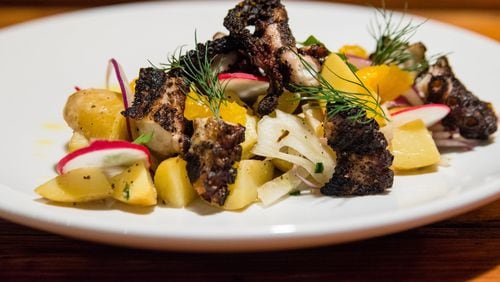 A Mano serves its charred octopus with caramelized fennel and a light citrus salad, adding heft with potatoes. CONTRIBUTED BY HENRI HOLLIS